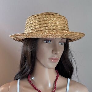 Vuarnet by Chappell Vintage Boater Straw Hat - Made in Canada